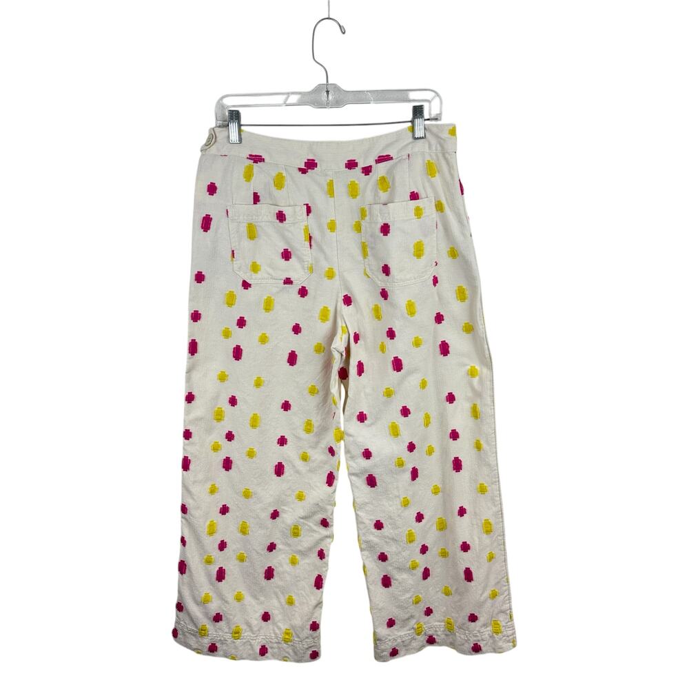Anthropologie Clip Dot Cropped Wide Leg Trousers - Picture 6 of 6